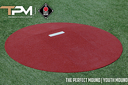 Little League Sized Baseball Mound in Red Turf